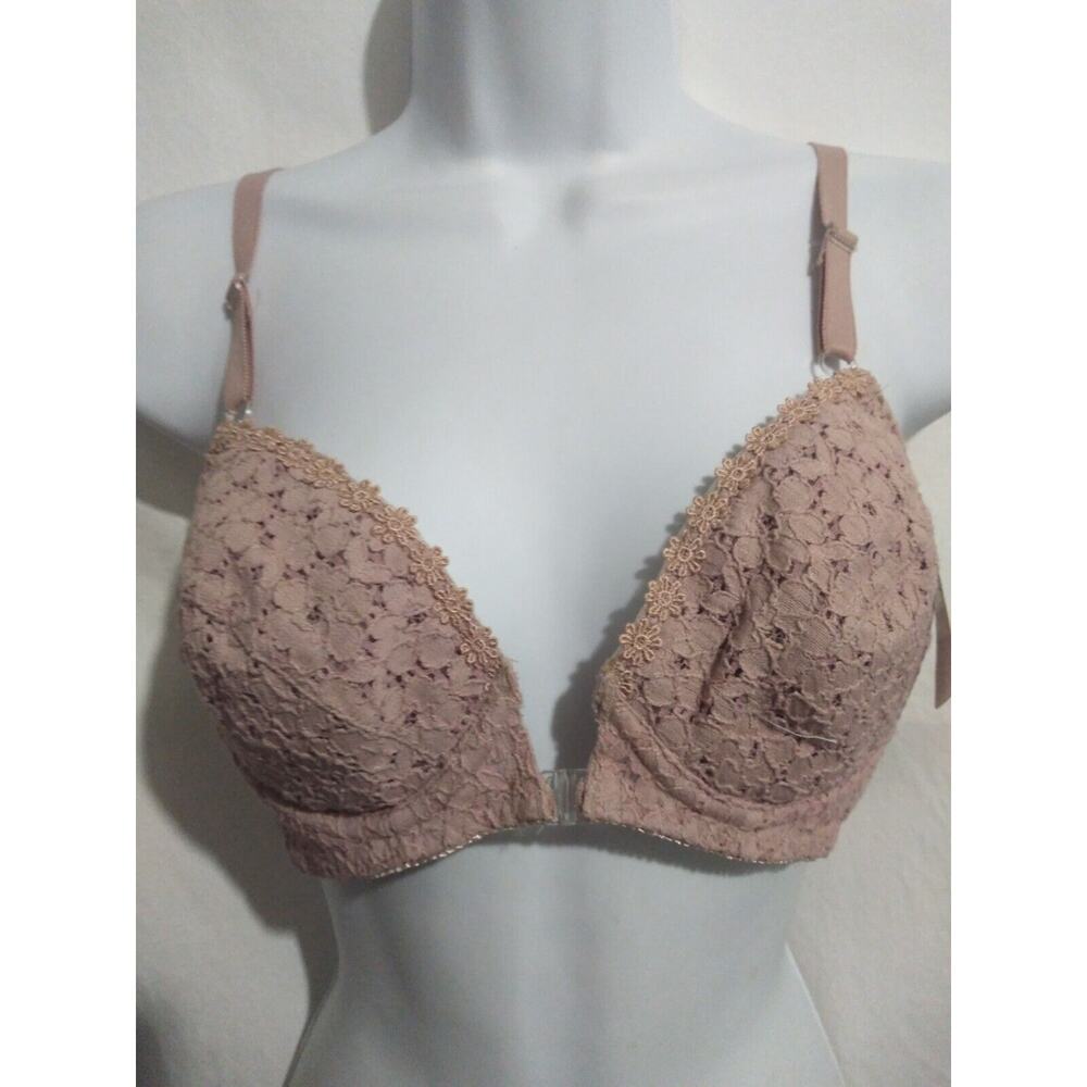 NWT Lynda's World Size 34B Rose Lace Underwire Front Close Bra